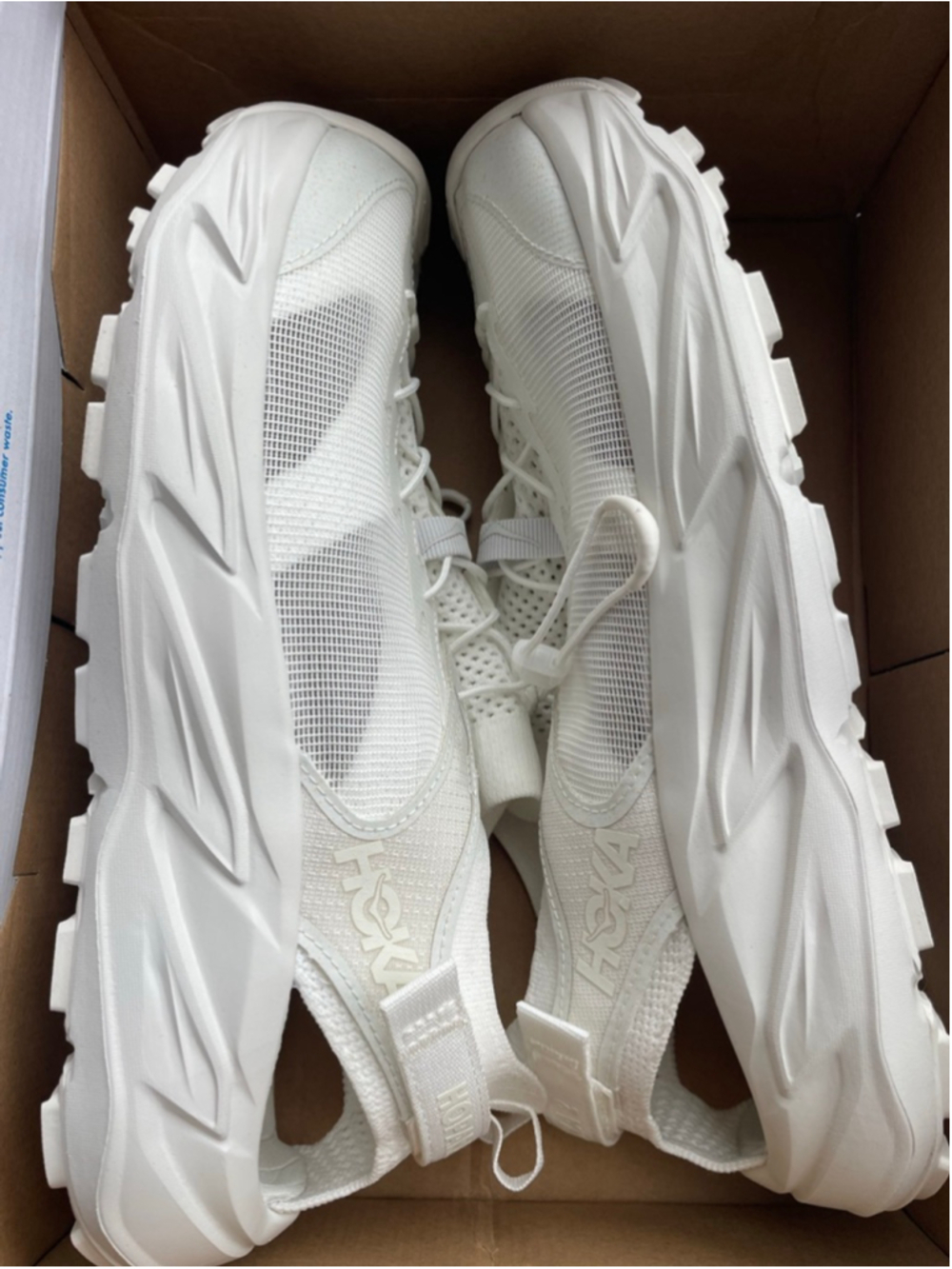 HOKA Hopara 2 Men’s Size 12D Raw White Hiking Water Sandals Trail Shoes New